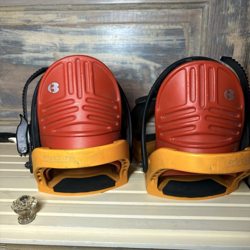 Vintage 90's Burton Custom Freestyle Snowboard Bindings Made in Italy Large